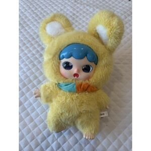 Baby Three 400% Big Baby Plush Figure with liquid eyes and a yellow bunny suit